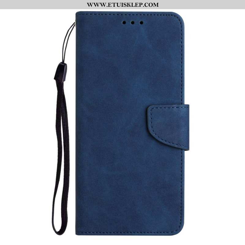 Etui Folio do Samsung Galaxy A13 z Łańcuch Styl Vintage Z Paskami